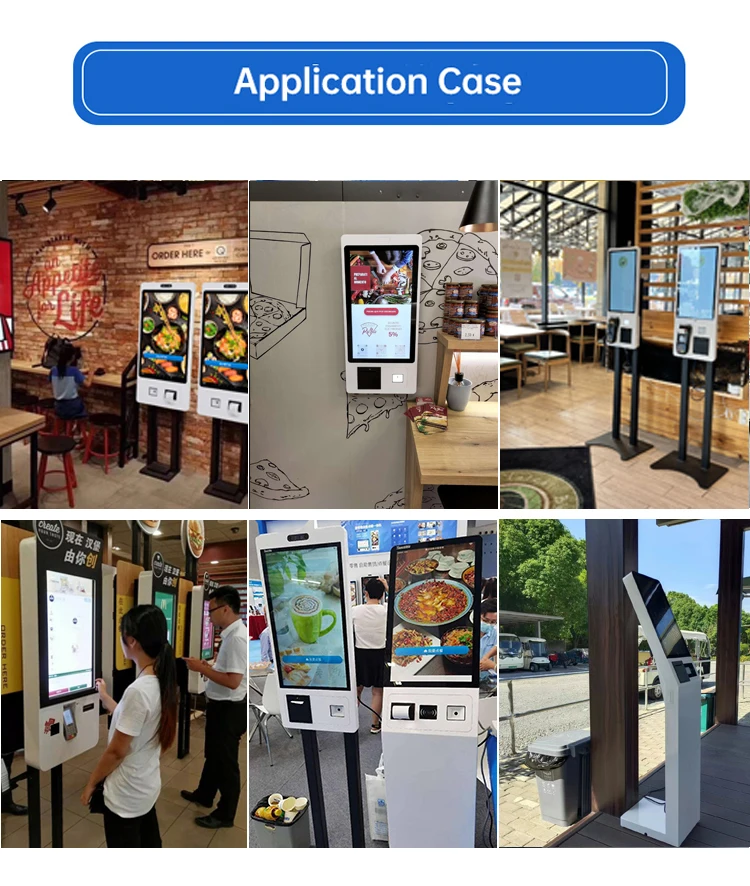 Touchwo 15.6 21.5 24 32 inch restaurant touchscreen self serve kiosk payment self service order kiosk for business