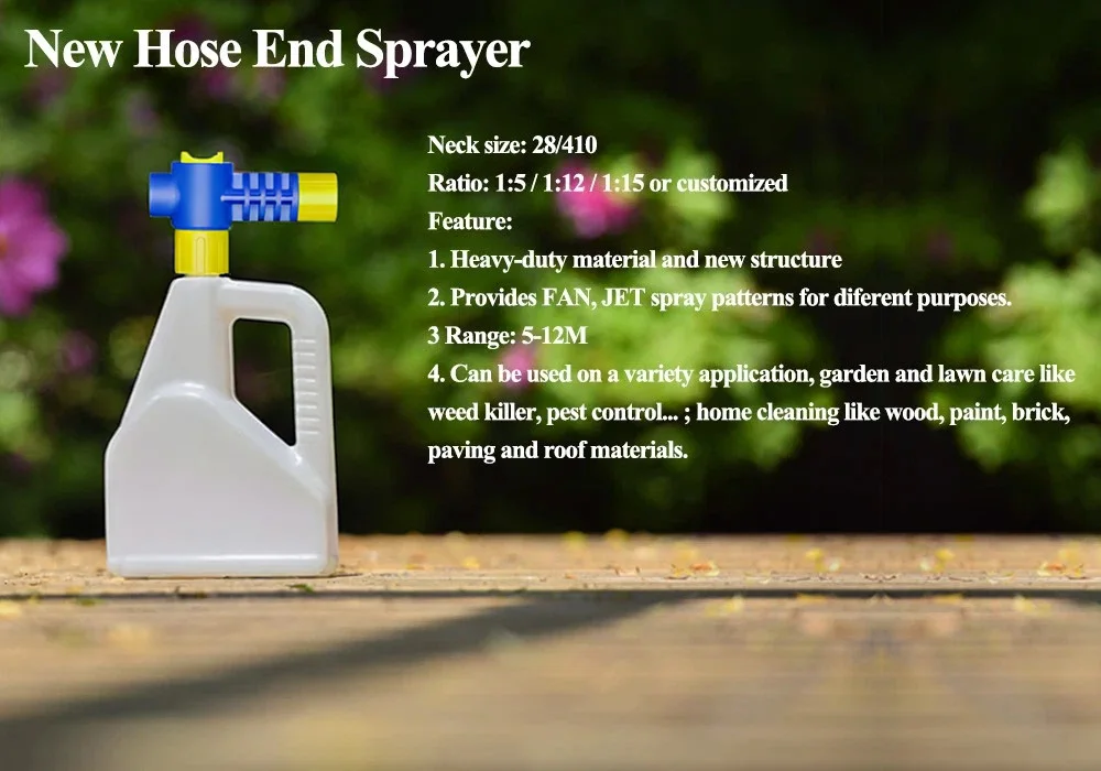 Hot selling Chemical Solution Liquid Mixing Water Hose End Sprayer for lawn care and garden care