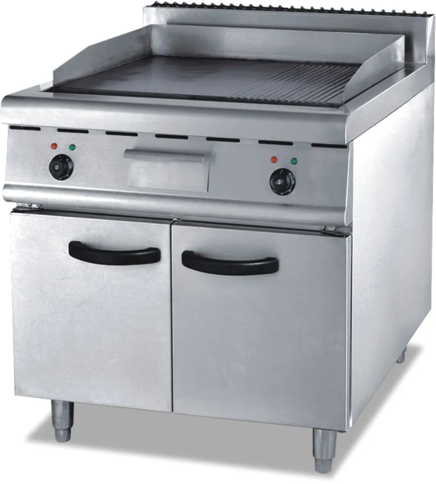 Stainless Steel Induction Kitchen Cabinet Type Commercial Cabinet Type 4-Plate Electric Cooker With Electric oven