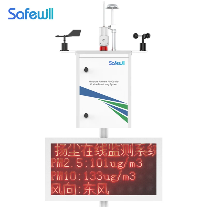 SAFEWILL ES80A-A10 NO2 SO2 O3 CO multigas real time smart air quality monitoring system