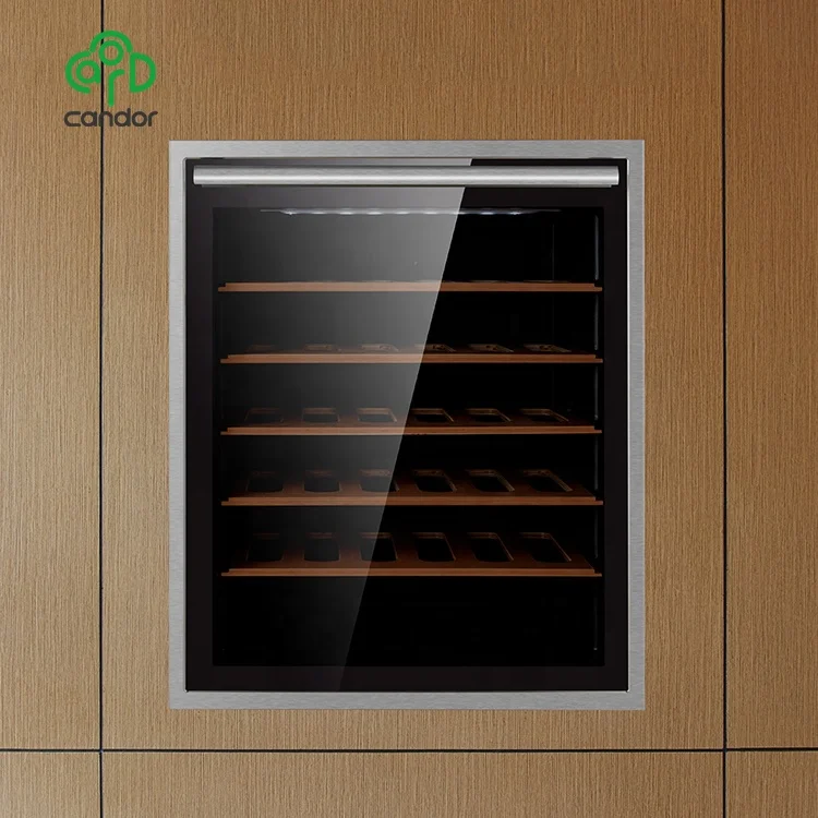 Wall Mounted 36 Bottles Wine Fridge Refrigeration Compressor Build in Wine Cooler Home Appliance