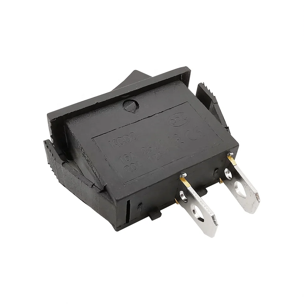KCD3 Rocker Switch 16A/250V 20A/125V 2 Pin ON-OFF Boat Ship Power Switch Black