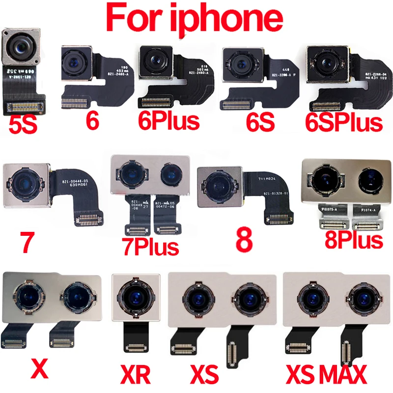 Задняя камера с гибким кабелем запасная часть для телефона задняя iPhone 7 Plus 8 8Plus X XR XS Max 11 11Pro 12 Mini 12pro