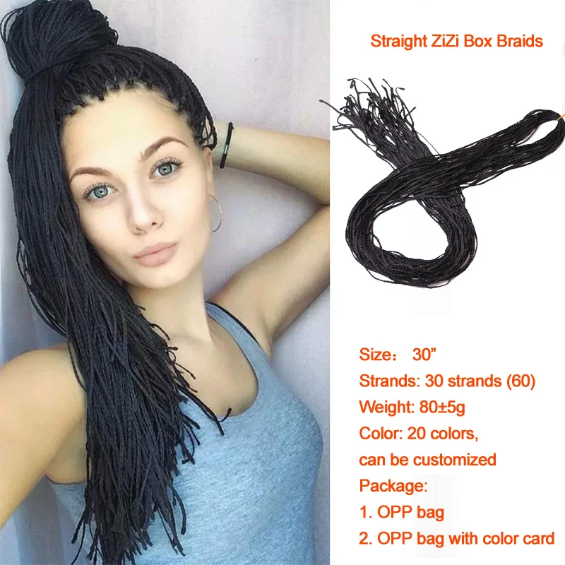 Wholesale Factory Price Synthetic Crochet Box Braiding Hair Extension ZIzi Braids