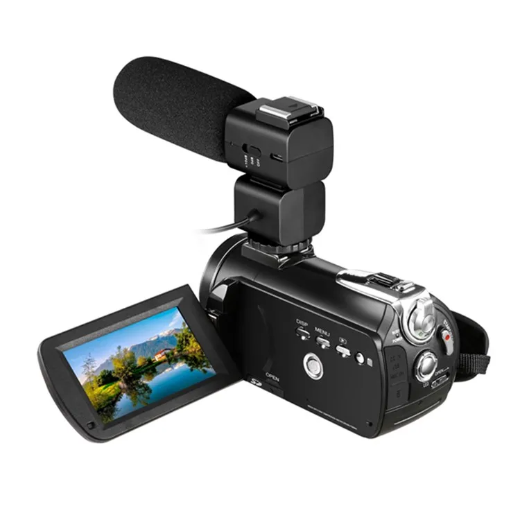 4K UHD 12X Optical Zoom Lens Video Cameras AC5 Mix 100X Digital Zoom Infrared Night Vision Anti-shake Professional Smart 4K DV