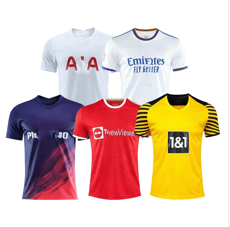 men women kids real top thai quality 2223 jersey football shirts camisa de time de futebol europeu soccer jersey