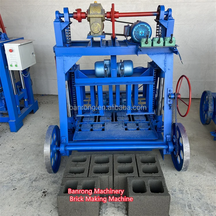 Big mobile brick making machine produces bricks in 45 seconds Cement concrete hollow block forming machine