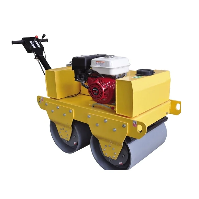 Steering wheel type road roller tandem roller for road edging compaction