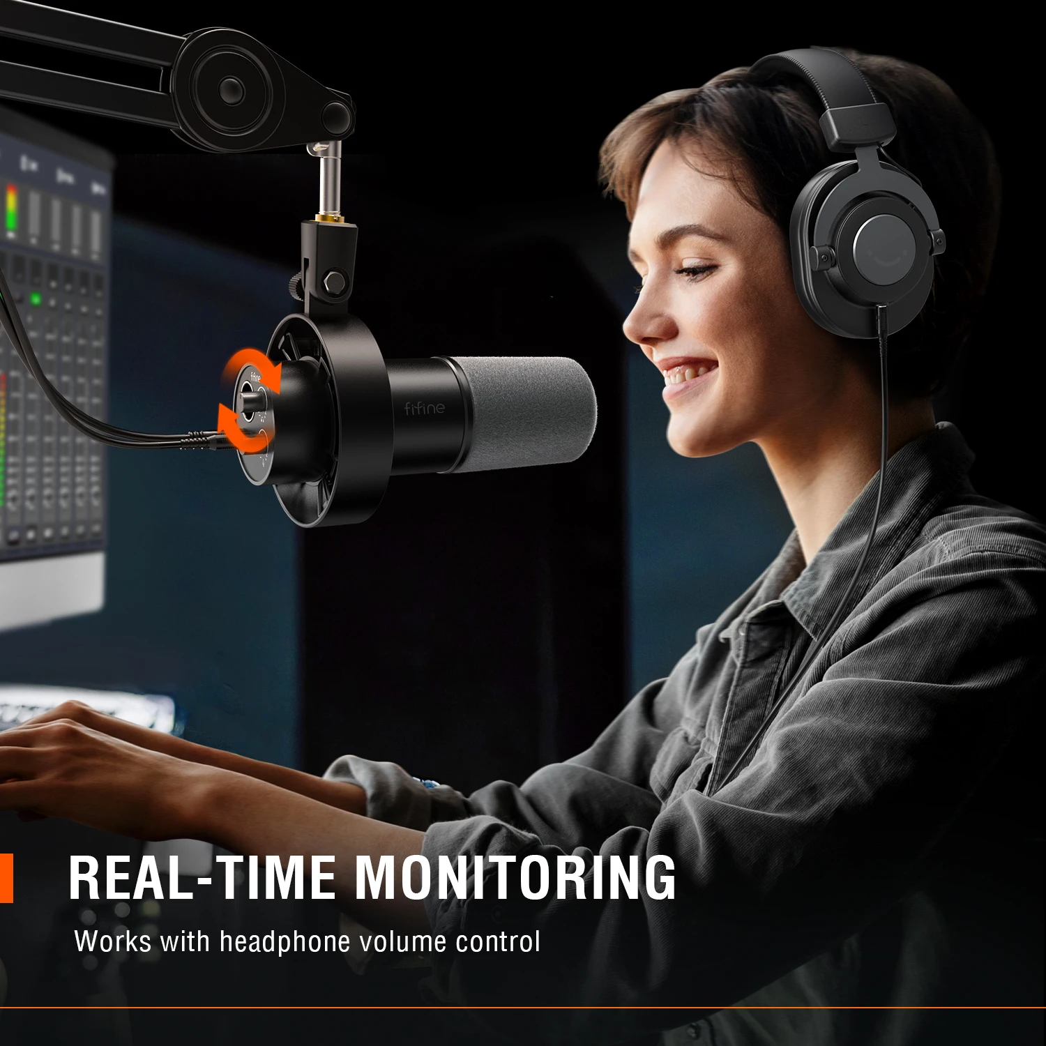 Fifine mikrofon streaming microphone studio microfone usb recording microphone