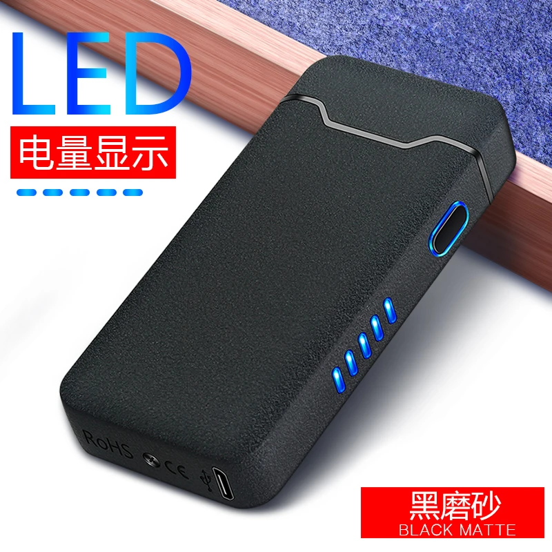 HL-818 Big flame rechargeable USB novelty lighter popular in Temu.