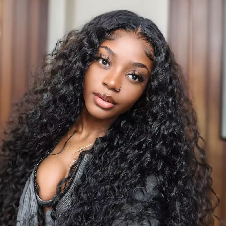 100% Raw 10A Grade Brazilian Virgin Human Hair 360 Degree Deep Wave Swiss Lace Front Wig