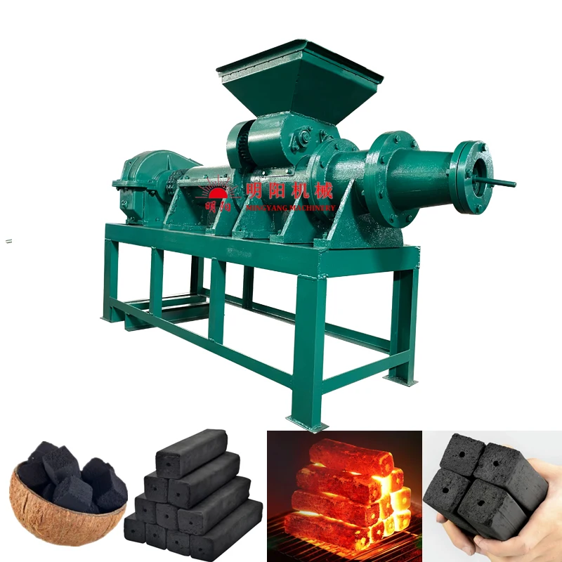 Wood Charcoal Briquette Screw Extruder Press Bio Coal Briquette Machine