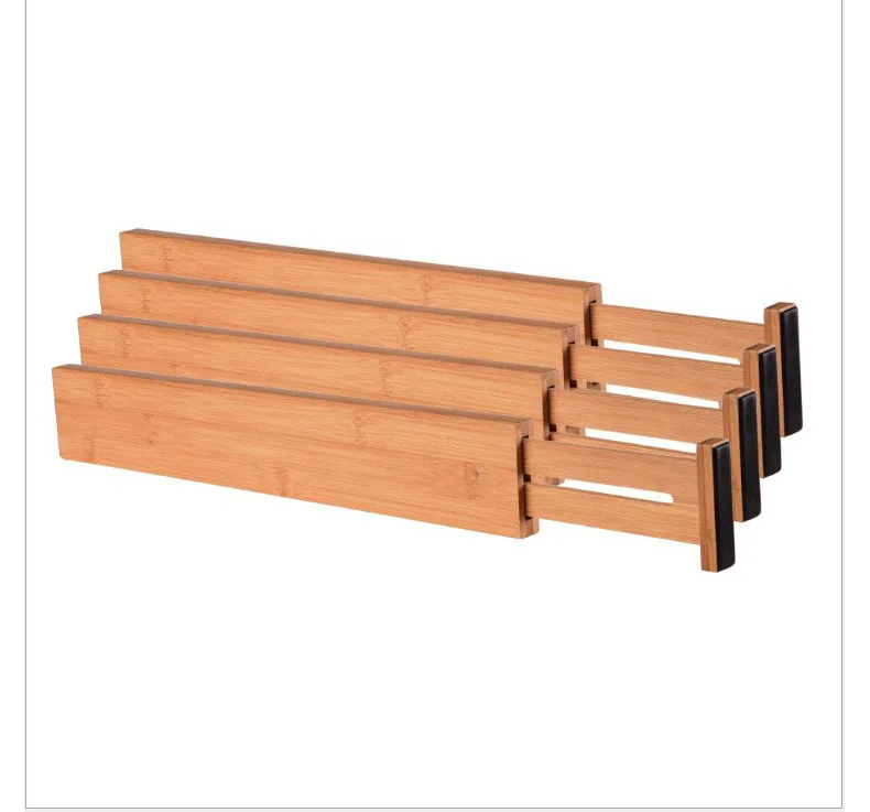 Adjustable Household Wood Cabinet Drawer Storage Bamboo Expandable Drawer Expansion Prtition
