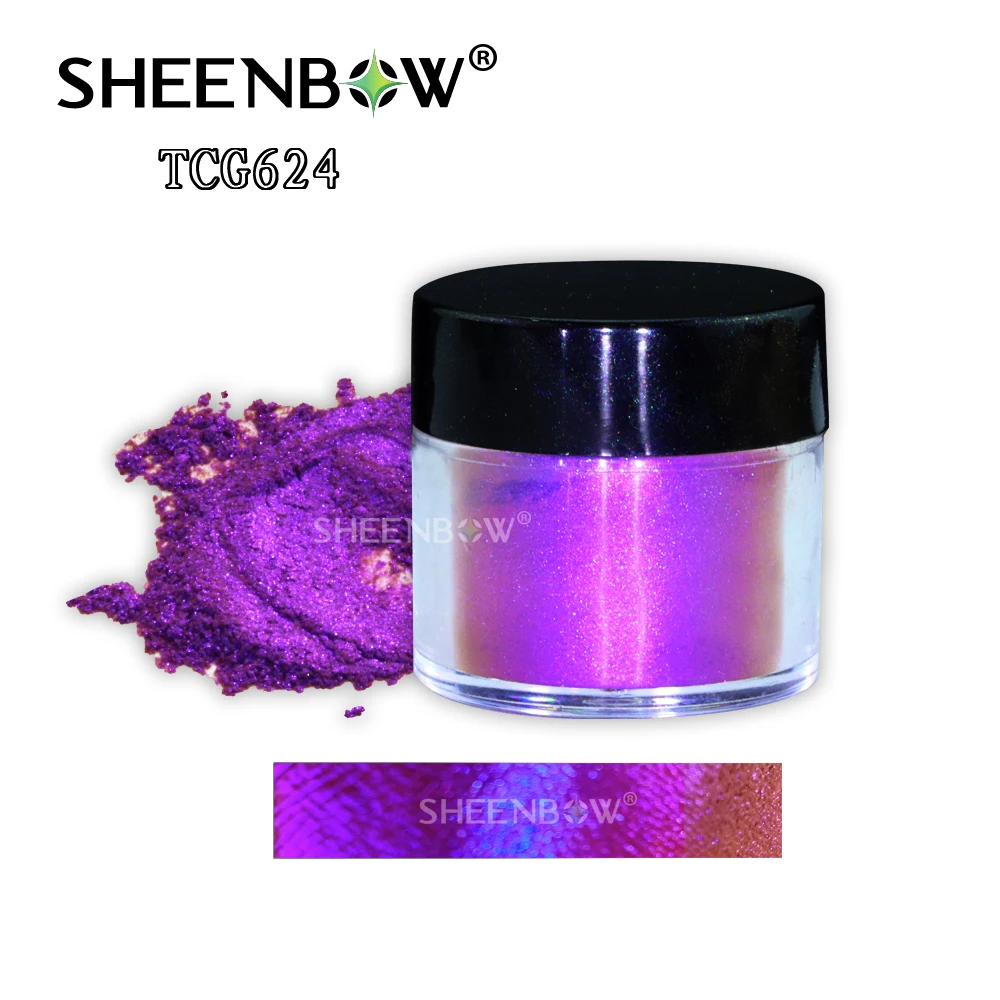 Sheenbow multi chrome chameleon aurora new eyeshadows pigment bulk pink multi chrome eyeshadow