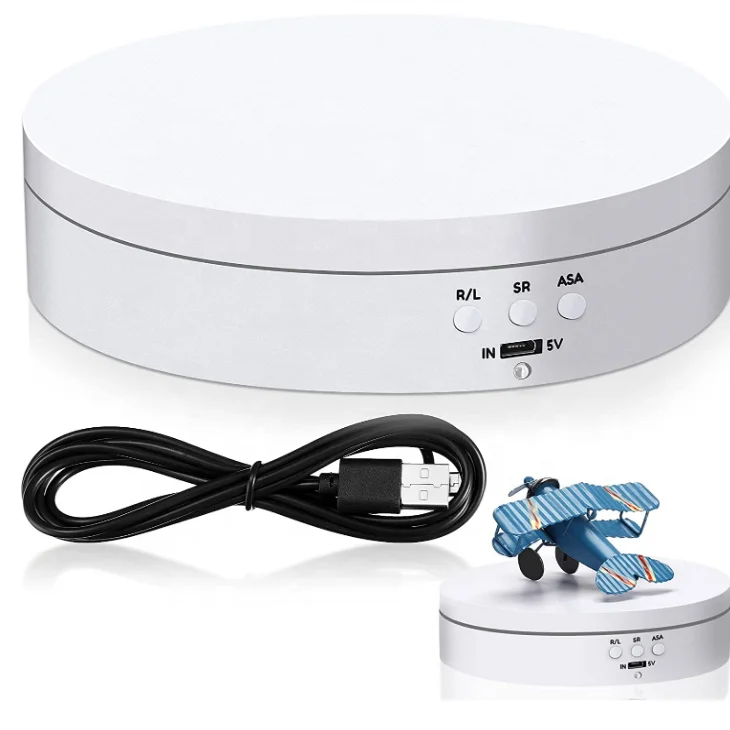 Вращающаяся витрина с 360 градусами моторизованная вращающаяся USB-кабелем питания