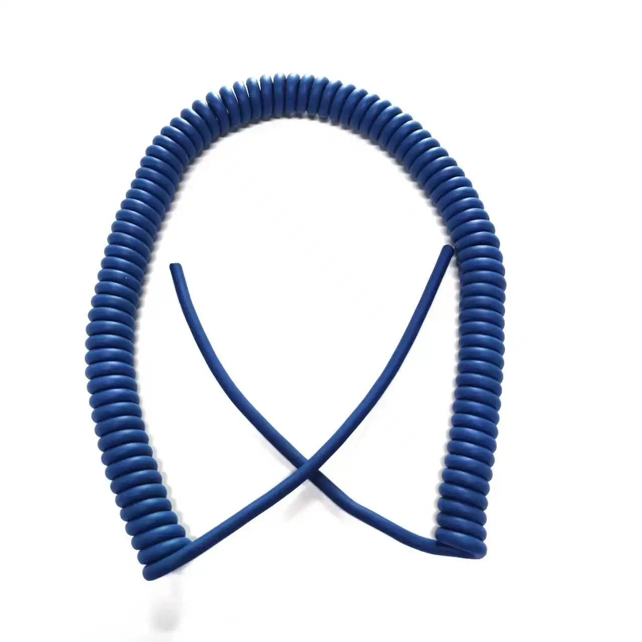 Blue 4core 0.5mm2 PVC TPU Spring wire coiled cable Coiled extension cords