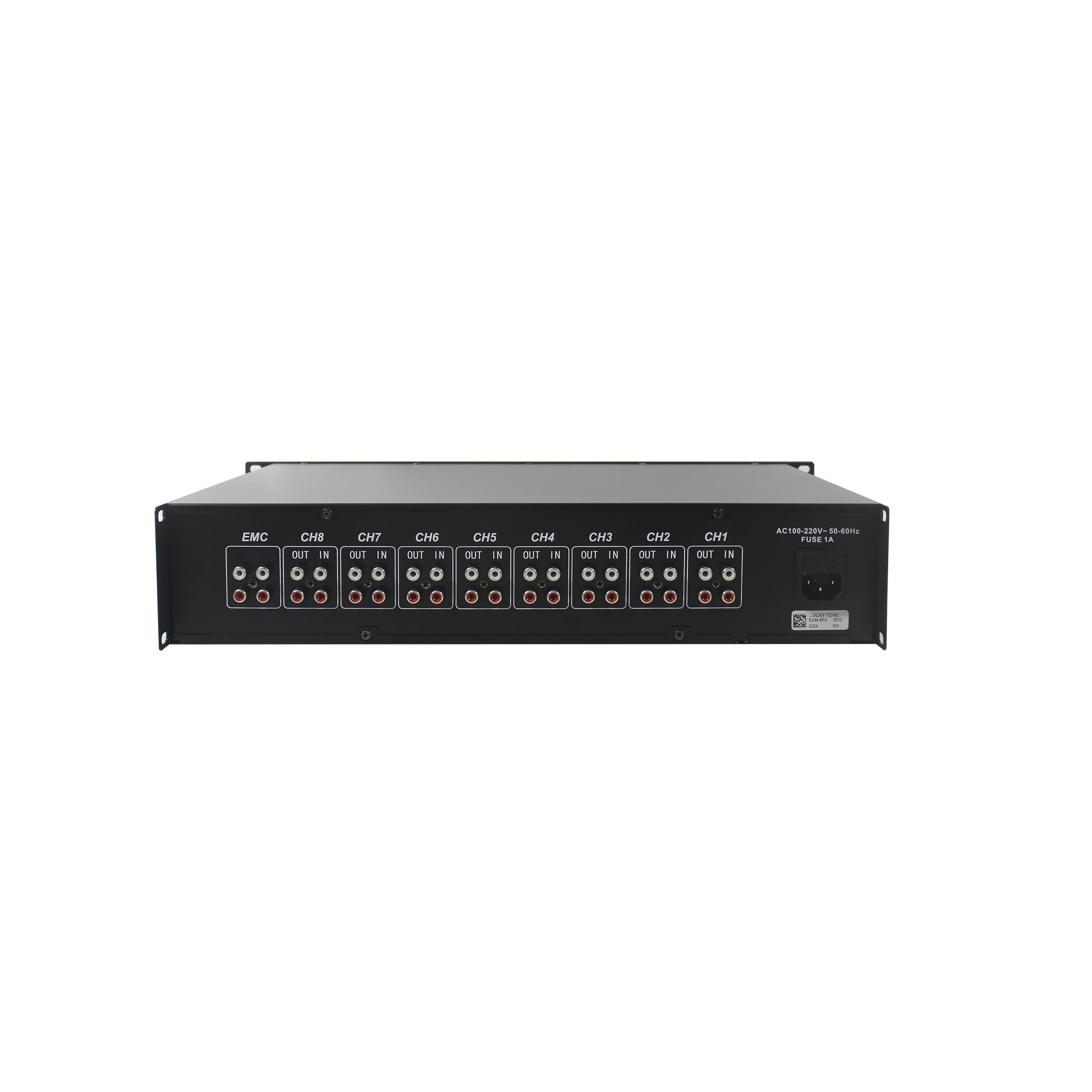 M 8-Channel Pre Amp Public Address System Pre-Amplifier with Automatic Mute Function for Paging