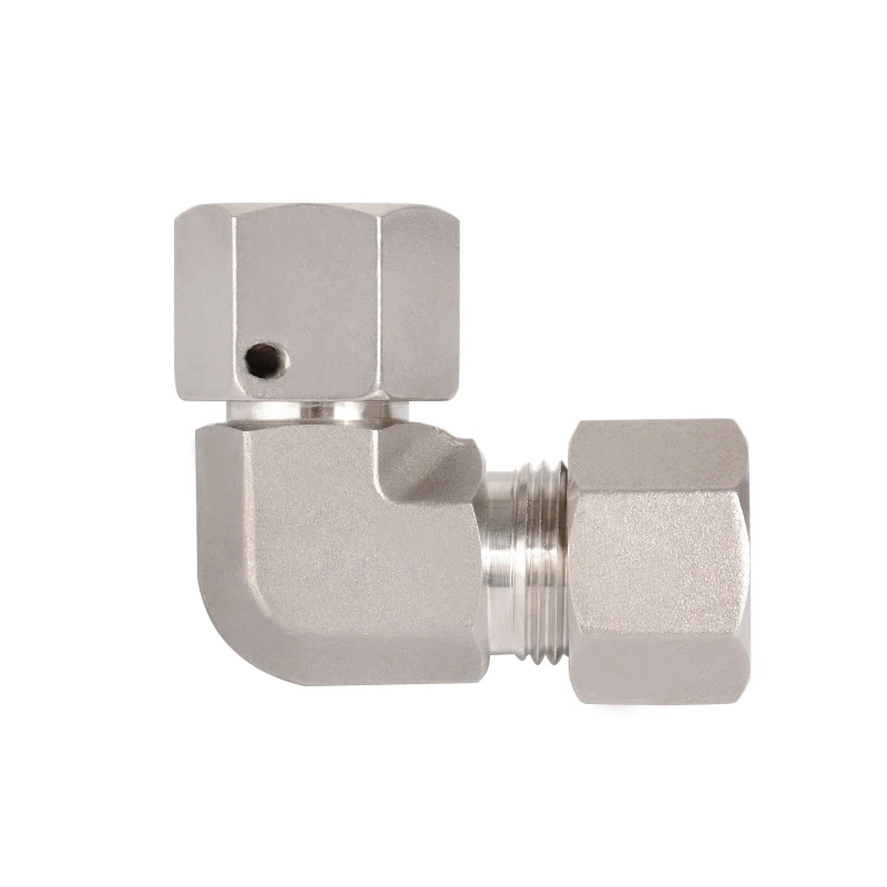 Stainless Steel DIN 2353/ ISO 8434.1 Light 6L-42L Bite Type Fitting Swivel Elbow Hydraulic Tube Fitting