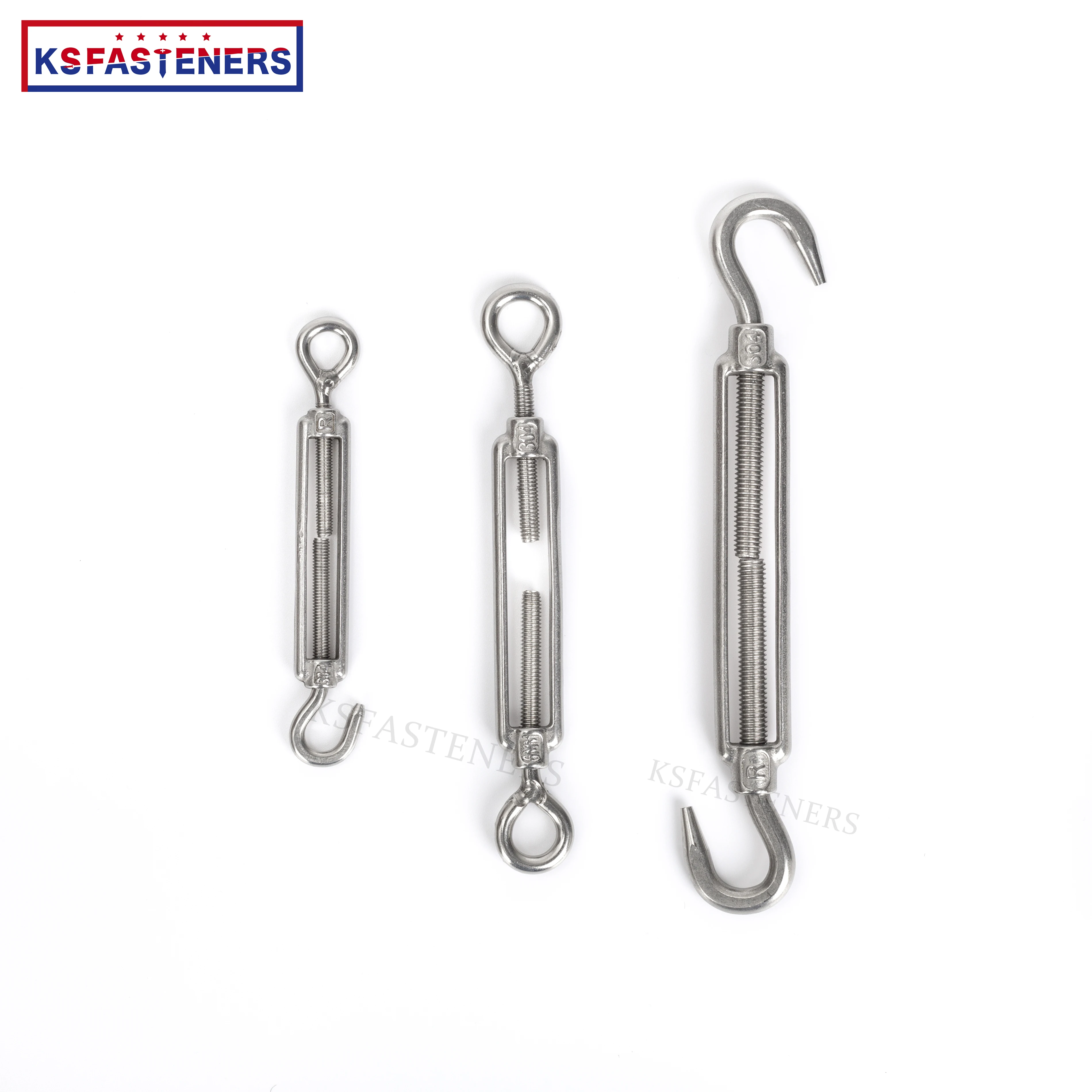 JIS Drop Forged ss304/ss316 stainless steel Hook Eye Open Body Marine Frame Turnbuckle Wire Rope Turnbuckle Rigging Hardw