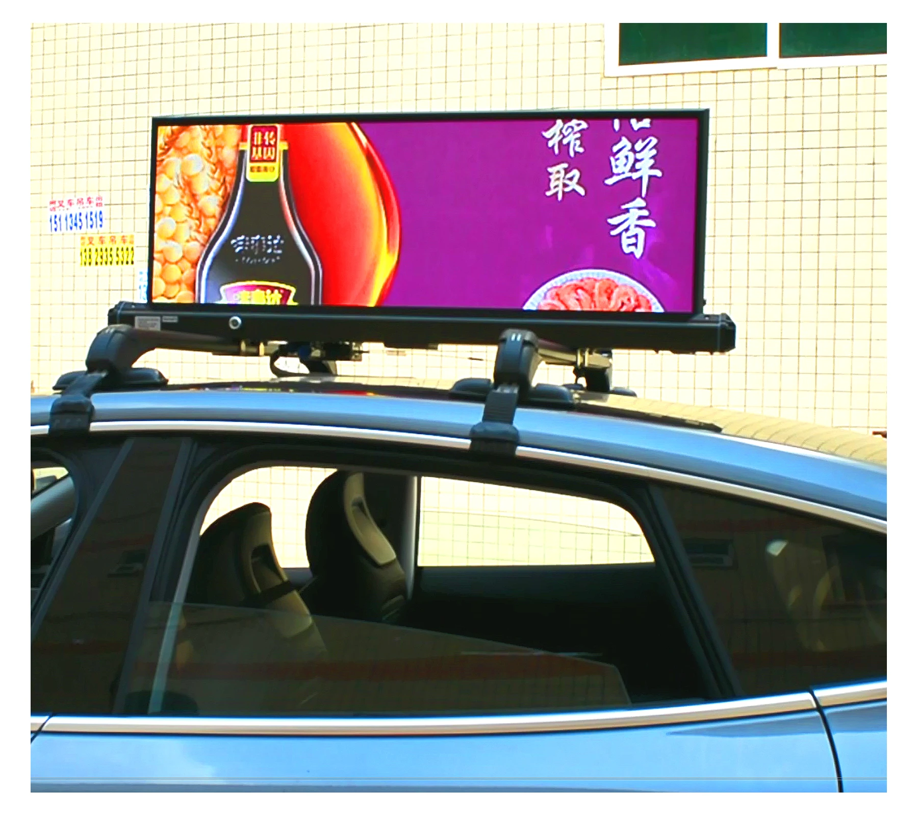 Digital Taxi Roof Led Display P2.5 P3 P5 4G WiFi GPS Outdoor Taxi Top Led Screen