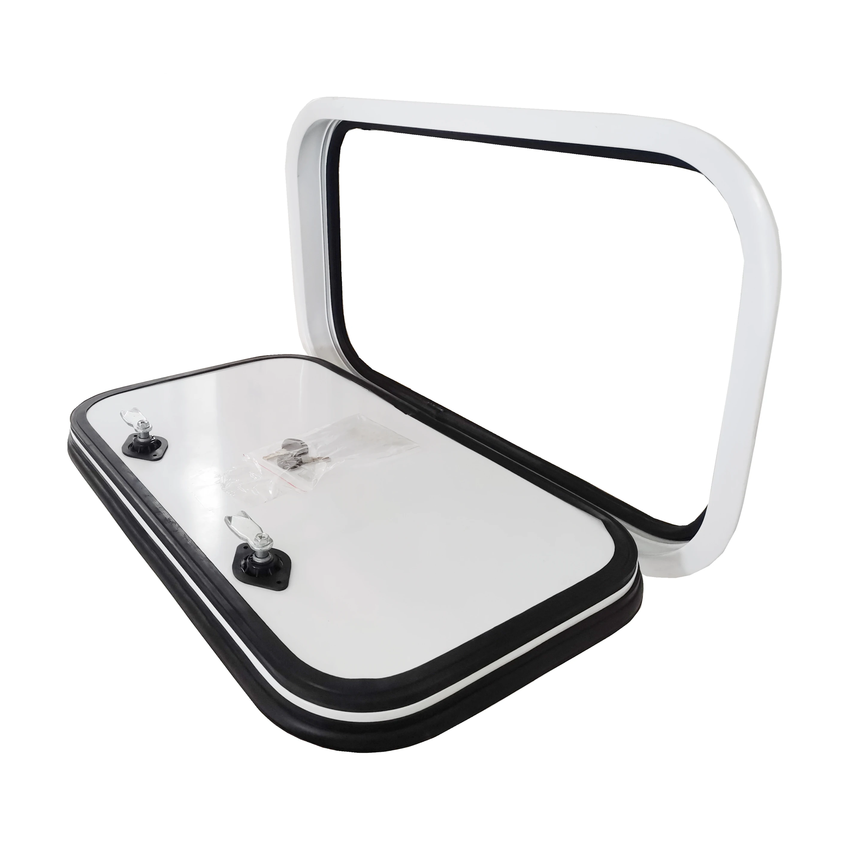 Tongfa caravan rv storage doors hatch with aluminum alloy frame and vents