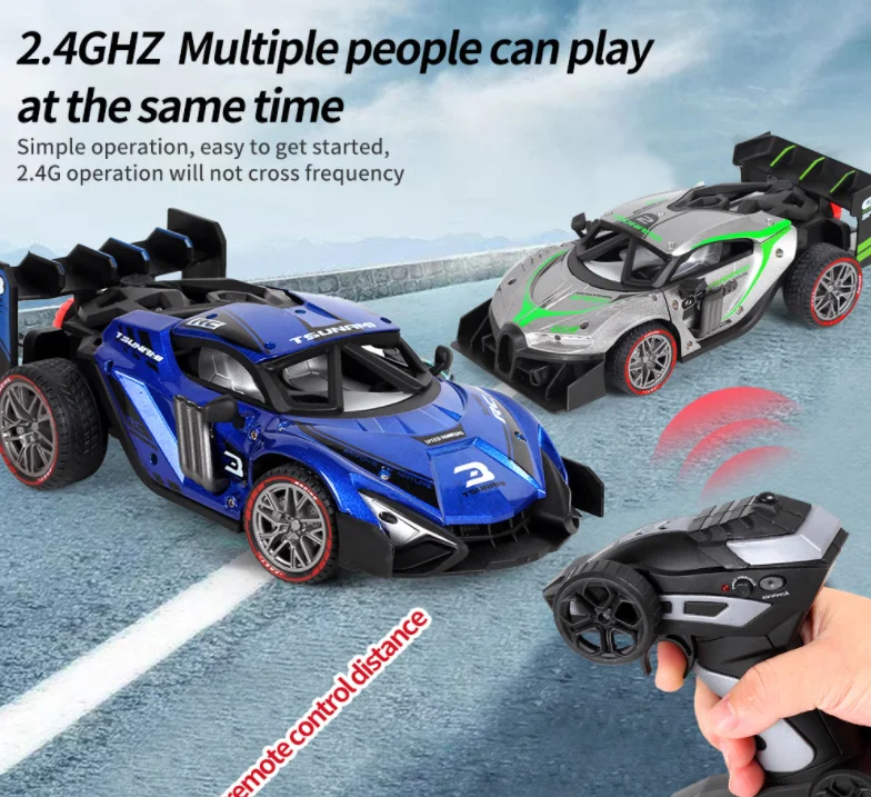  1:24 2.4G high speed carro de control remoto New Design alloy car toys for kids voiture rc radio