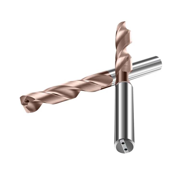 Factory Wholesale 5D Internal Cooling Carbide Twist Drill Bits, CNC Drill Bits for Carbon Steel Cast Iron