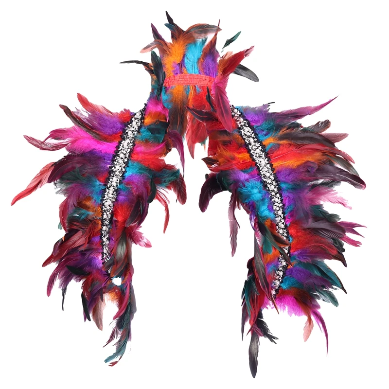 Women Feather Adjust Shoulder Wing Role Play lingerie Halloween Festival Gifts Feather Shoulder Nature Wings Burning Man