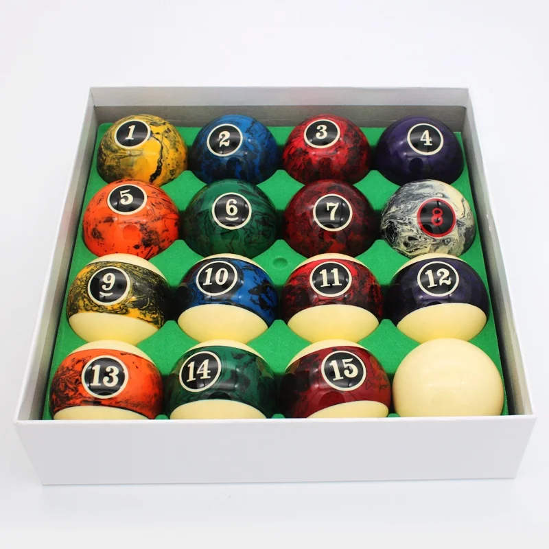 High quality marbling 57mm 16pc/set billiard pool ball for sale