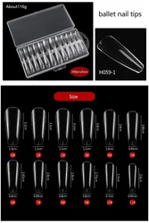 240 Pieces  Nail Transparent Non-trace Ultra-thin Nail Extension Fake Nail Patch Manufacturers Direct PVC