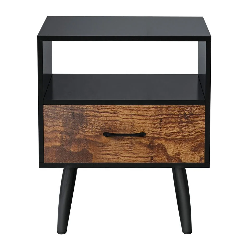 High Quality Solid Wooden Drawer Nightstand Bedside Table For Bedroom Living Room Cabinet Storage