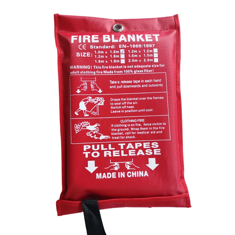 1,5*1,5 м 100% Стекловолоконная теплоизоляция огнестойкое защитное одеяло Огнетушитель