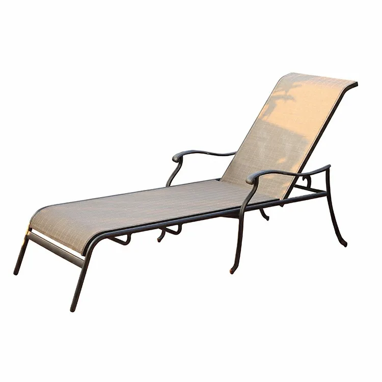 Patio Furniture Aluminum Outdoor Beach Pool Chair Sun Bed Lounger Chaise Lounge