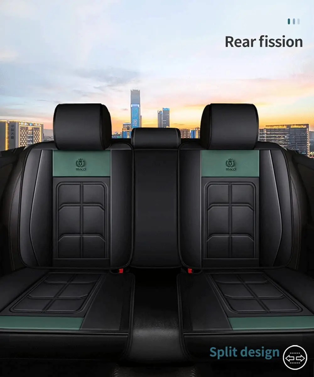 Universal PU Leather Car Seat Covers Full Set Protector Cushion Covers Universal Fit for Renault Captur