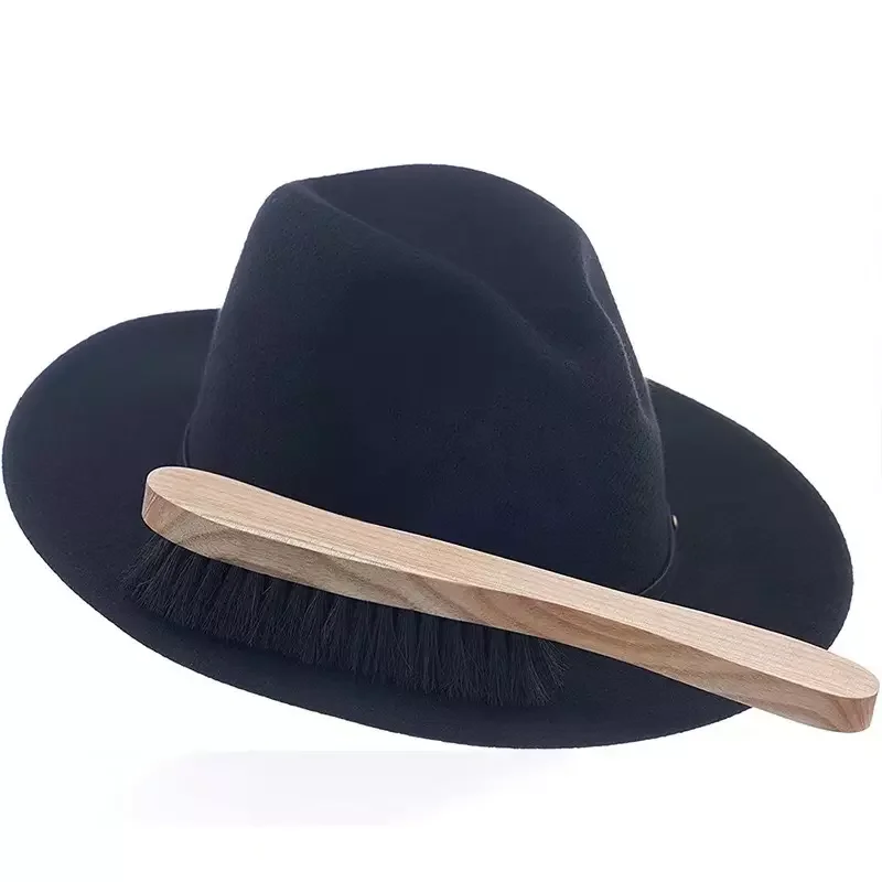 Wholesale Hat Brush Horsehair Bristles Solid Wood - Safe and Durable Hat Care Brush