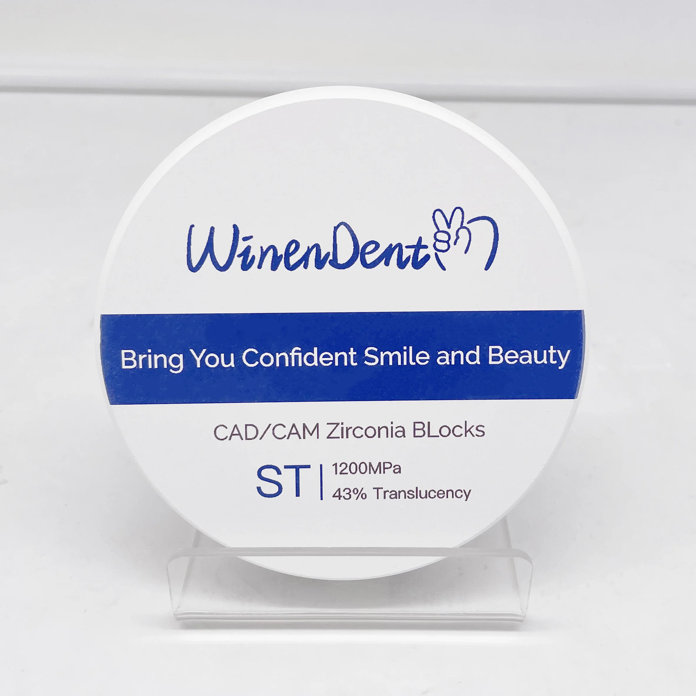 Factory price Dental Super translucent ST 98mm 22mm white block ceramic disc for Cad Cad system