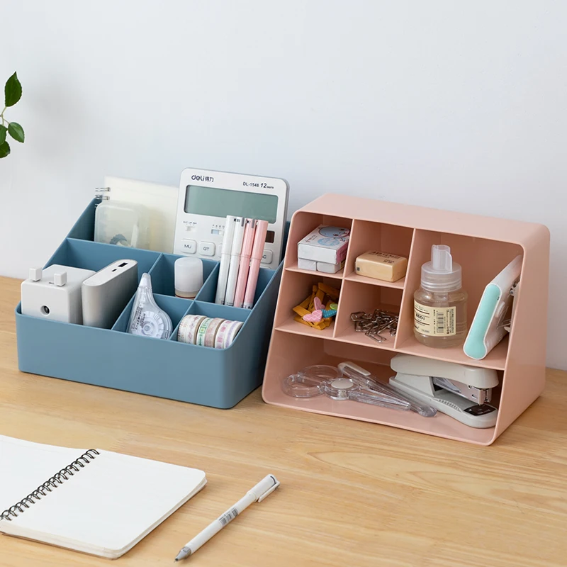 Wholesale Multi-Function Plastic Desktop Storage Box For Sundries Office Desk Stationery Organizer