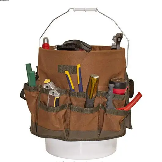 Heavy Duty Tool bag Garden Bucket Tool Organizer (Tools Excluded)