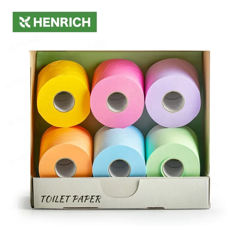 Hot Selling High Quality Low Price Colored Toilet Paper Bathroom Embossed Black Toilet Roll Wholesale