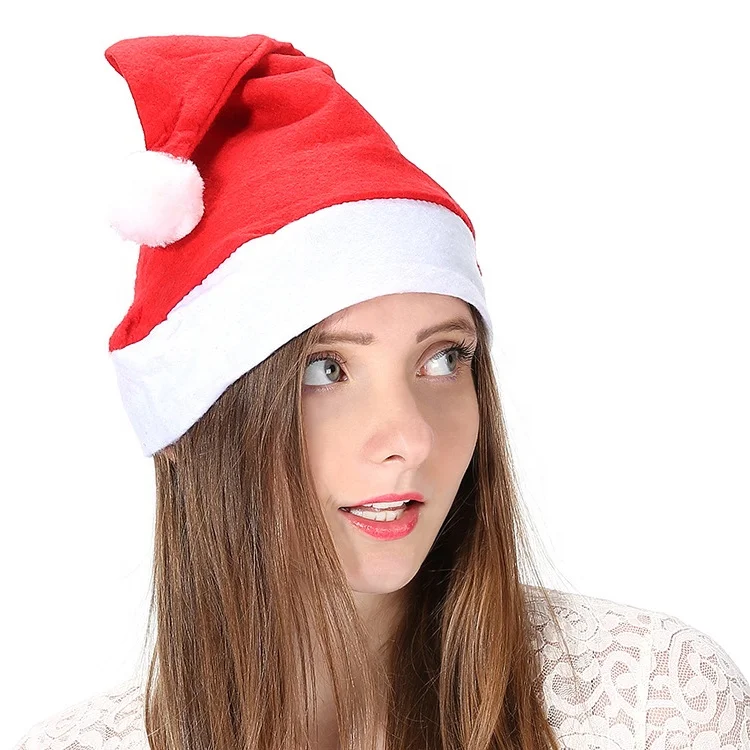 China manufacturers wholesale custom high quality sublimation santa christmas beanie felt hat