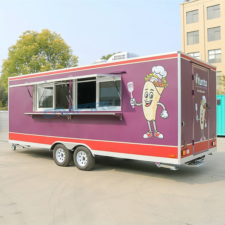 CAMPTRL Factory Price Fully Equipped Food Trailers Pizza Ice Cream Mobile Food Truck For Sale Usa Lunch Fast Food Car