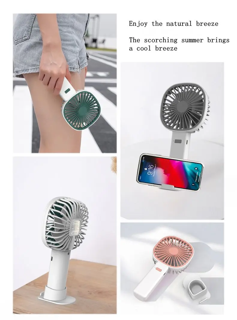 Customize Hand Held Rechargeable Small Fan Mini Portable Fans with USB interface Cute Fan