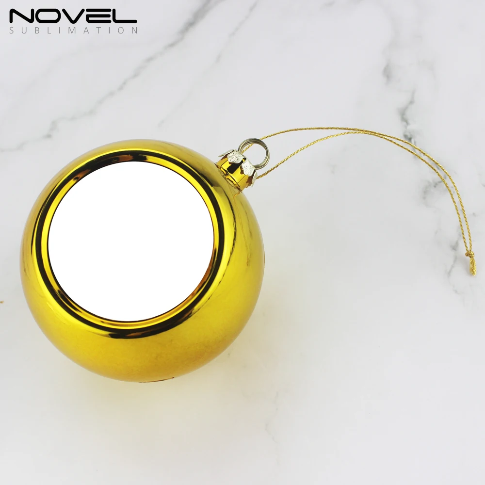 Popular Sublimation 8cm Plastic Christmas Ball Ornament