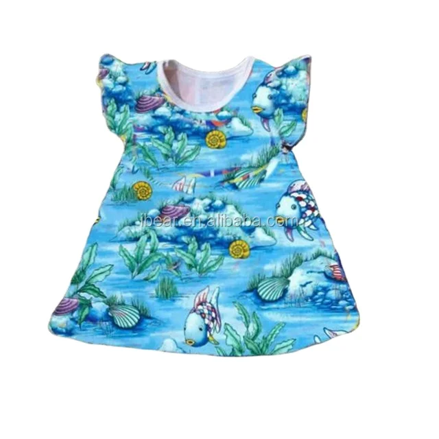 Custom Children Wholesale Girls Baby Kids Clothes Sets Summer Fashion Designer Floral Flower Kids Clothing Little Girls Dresses