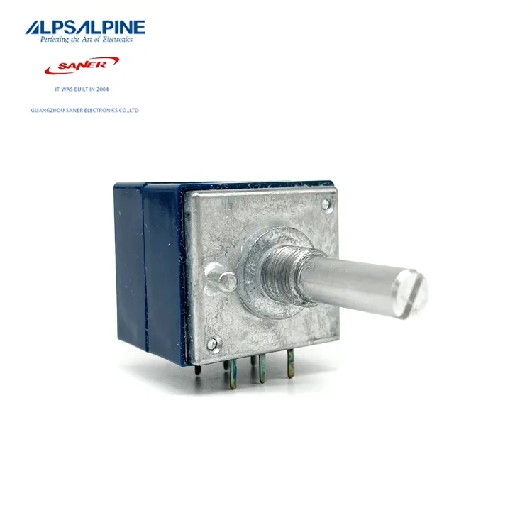 ALPS RK27112A0A1D 500KA 27mm Size  Metal Shaft Type Made in Japan Rotary Potentiometer