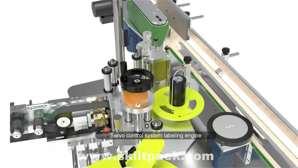 Glass bottle sprayer vertical type labeling machine with two turntables