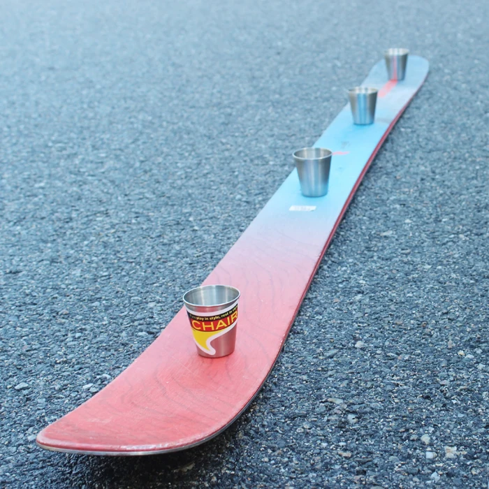 Shot Ski Bar Tool Set Custom Bottoms Up Painted Fraternity Gifts Ski Wedding