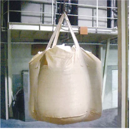 Japan 1000kg PP FIBC Bulk Cement Sand Big Bag With Four Hoops For Building Rubble
