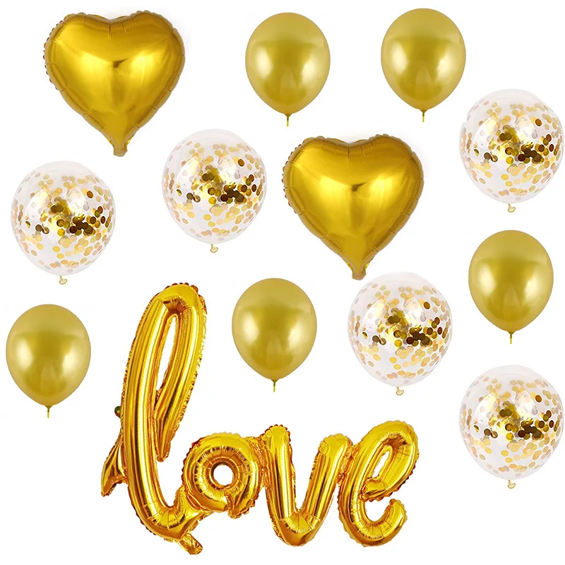 
Wholesale 12 inch metallic foil balloons for valentines day 