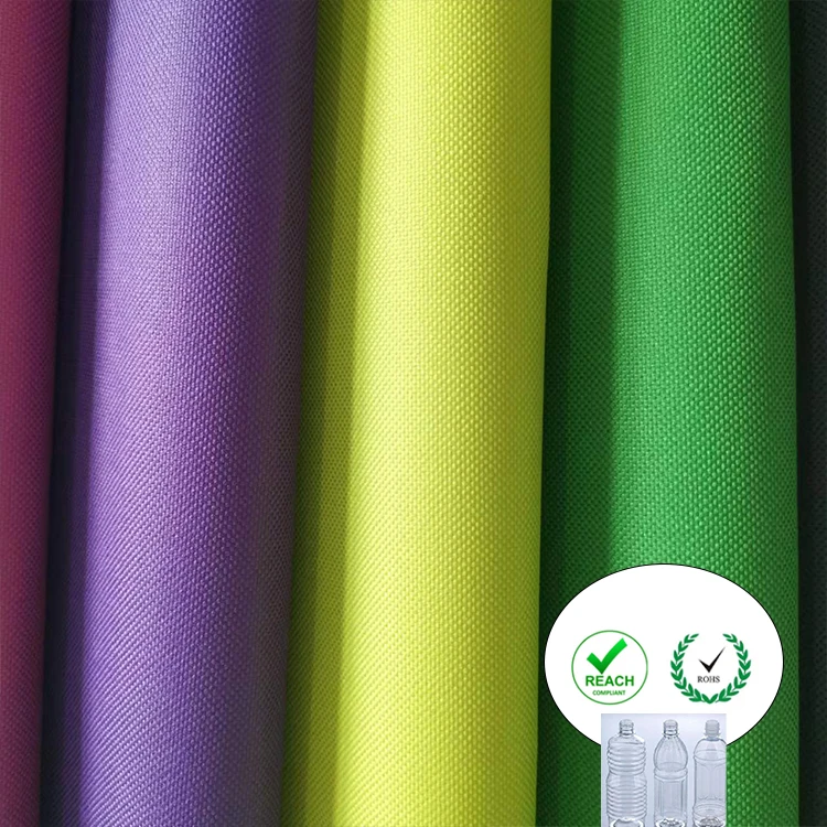 100% GRS Waterproof Recycled Plastic Polyester Rpet Eco-friendly Oxford Fabric For BAG